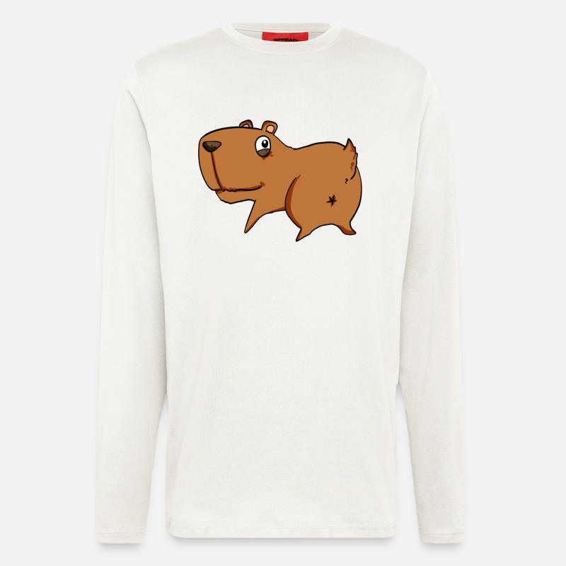 Capybara from behind - Capybara butt - Longsleeve - made by SPREAD  - OFF WHITE