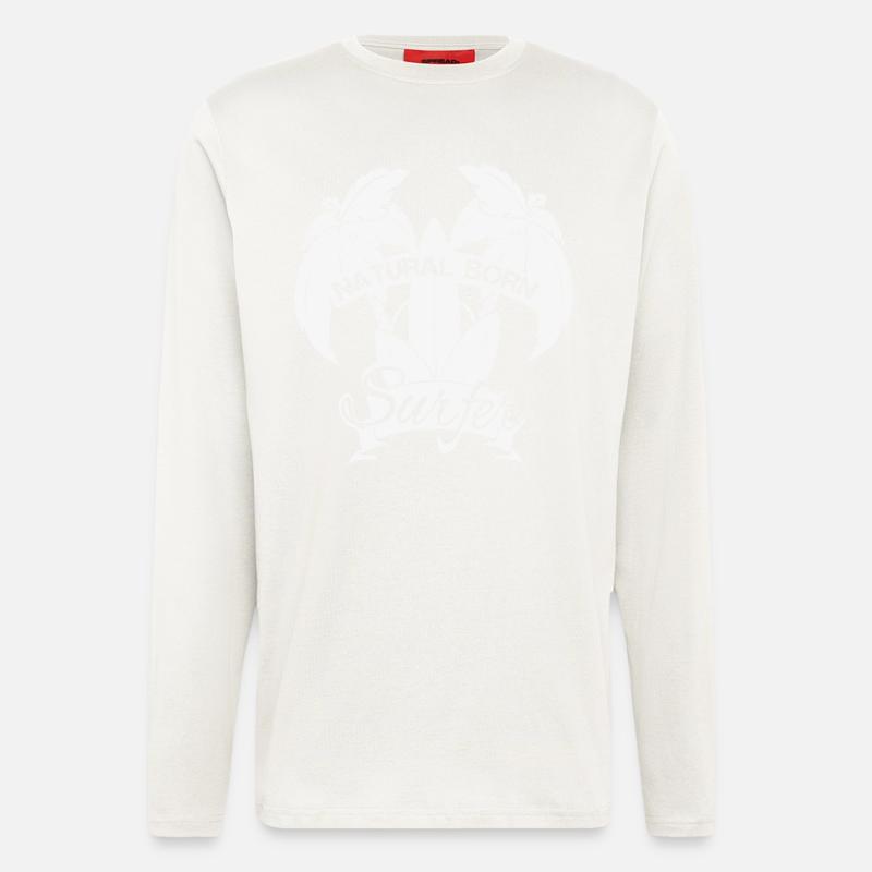 Natural Born Surfer - Langarmshirt - made by SPREAD - OFF WHITE