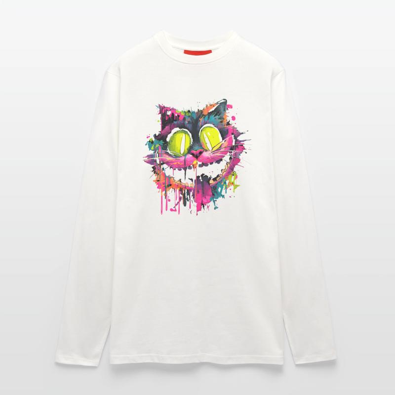 Colorful Psychedelic Cheshire Cat Street Art Style Longsleeve - made by SPREAD 