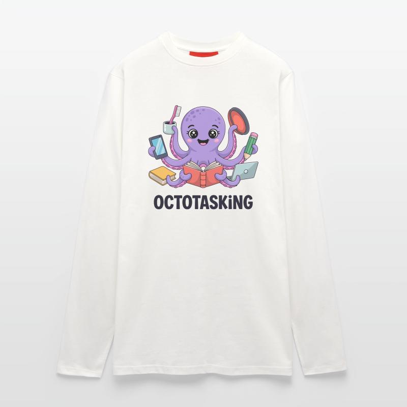 Octotasking Krake im Multitasking Modus Langarmshirt - made by SPREAD 