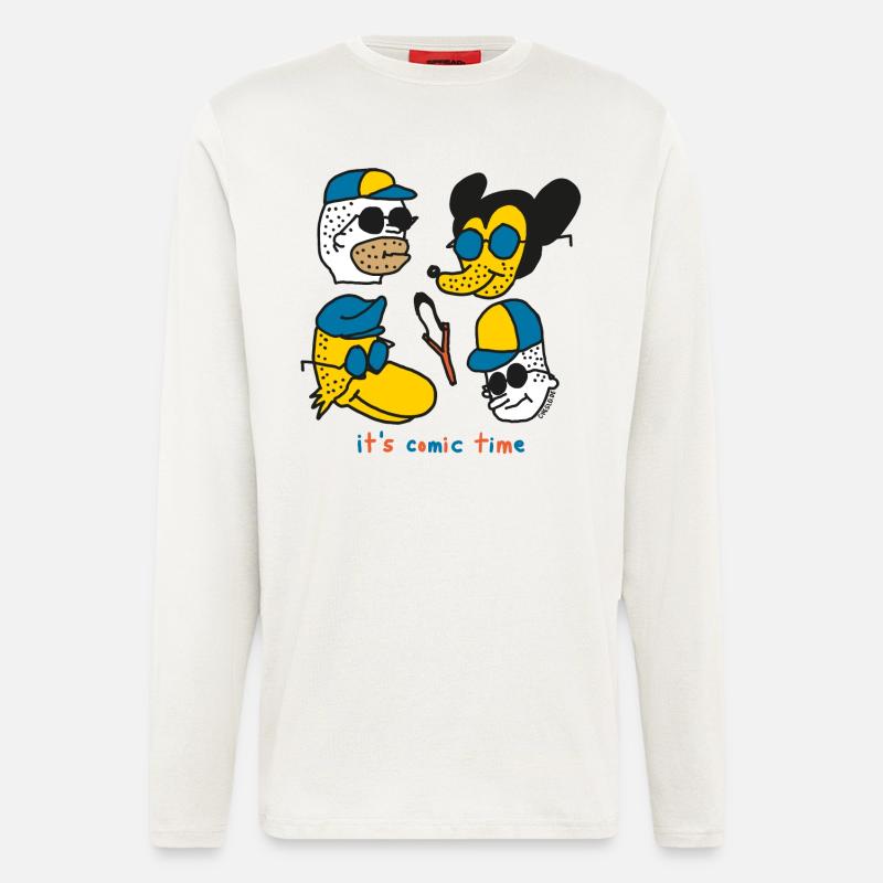 It´s Comic Time by Cheslo - Langarmshirt - made by SPREAD  - OFF WHITE