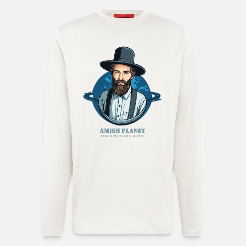 Amisch Planet - Langarmshirt - made by SPREAD  - OFF WHITE
