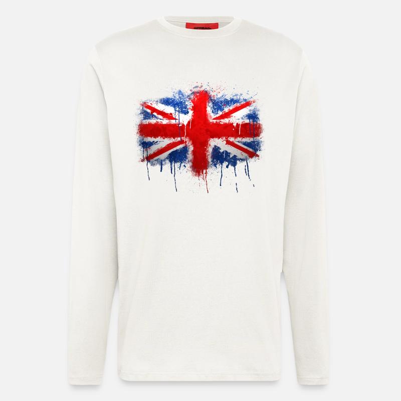 Union Jack Graffiti - Langarmshirt - made by SPREAD  - OFF WHITE