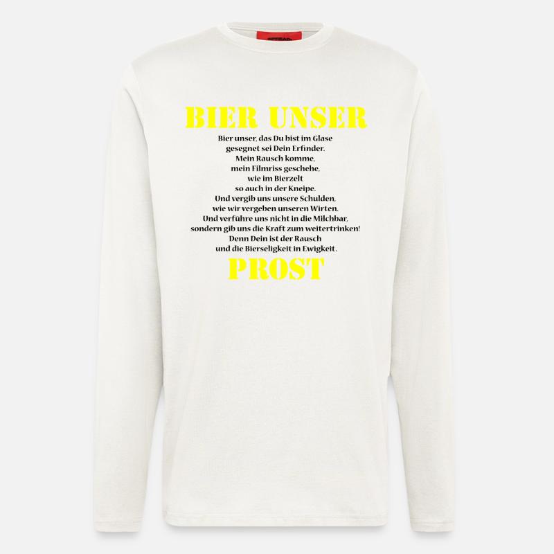 Bier Unser - Langarmshirt - made by SPREAD  - OFF WHITE