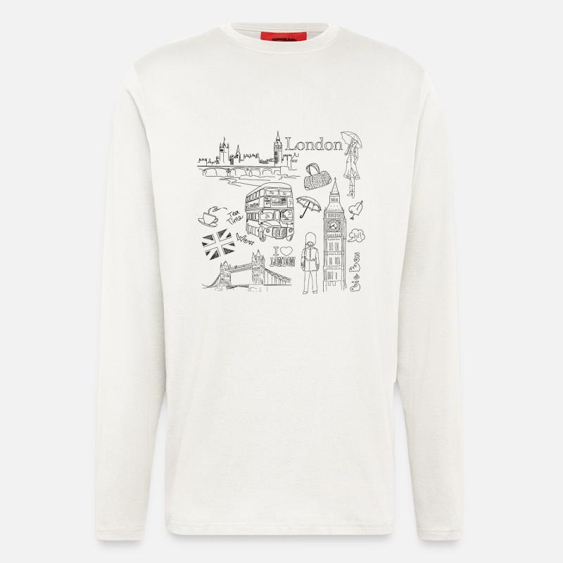 London - Langarmshirt - made by SPREAD  - OFF WHITE