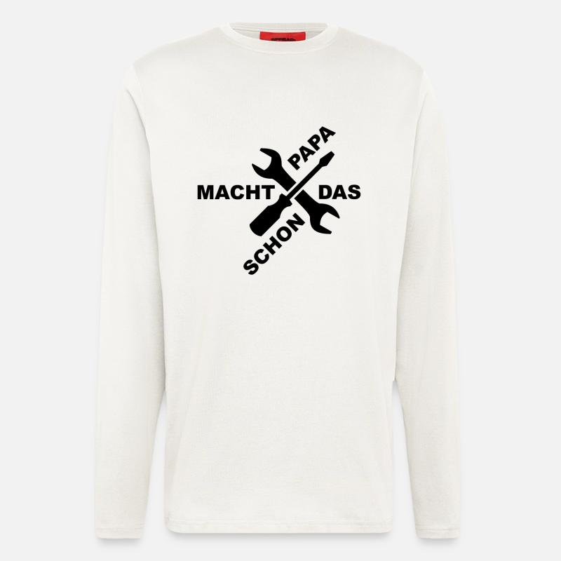 Papa Handwerker - Langarmshirt - made by SPREAD  - OFF WHITE