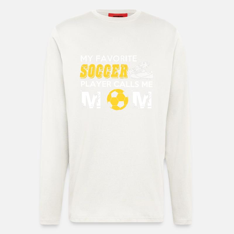FUSSBALL MAMMA Design - Langarmshirt - made by SPREAD - OFF WHITE