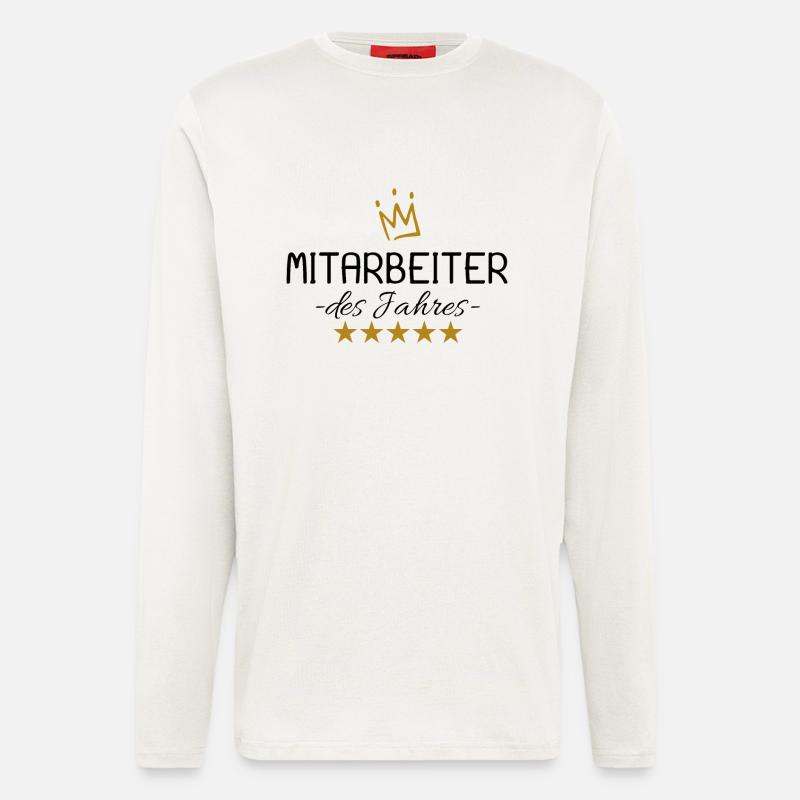 Mitarbeiter des Jahres - Langarmshirt - made by SPREAD  - OFF WHITE
