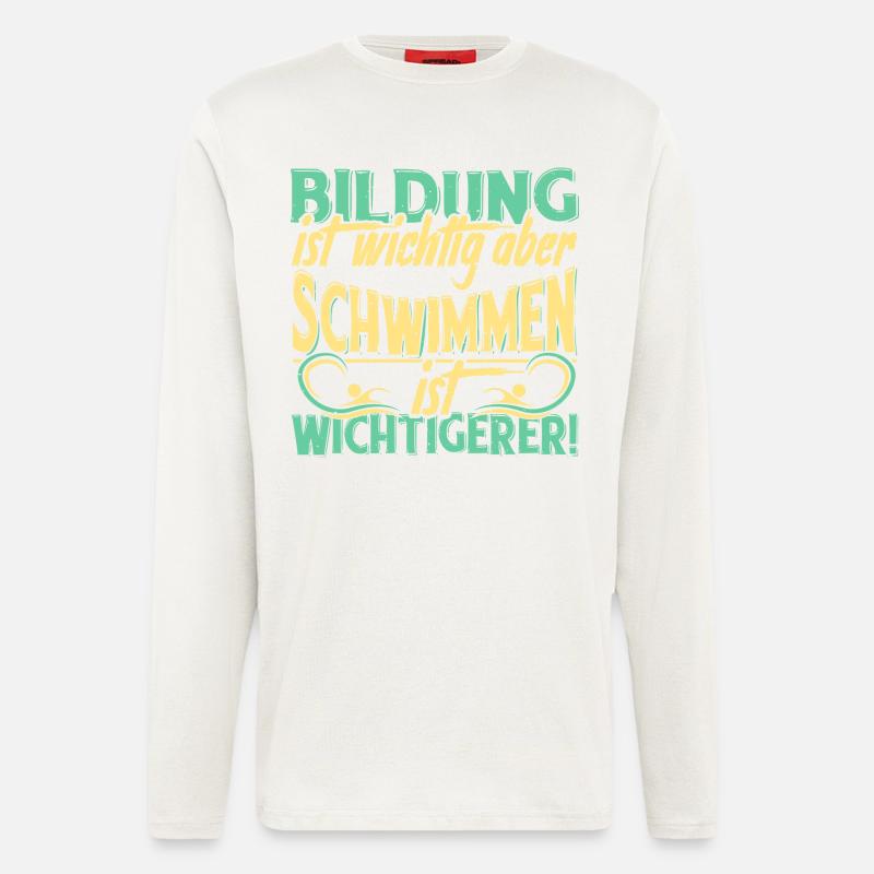 Swimming Swimming Saying - Longsleeve - made by SPREAD  - OFF WHITE