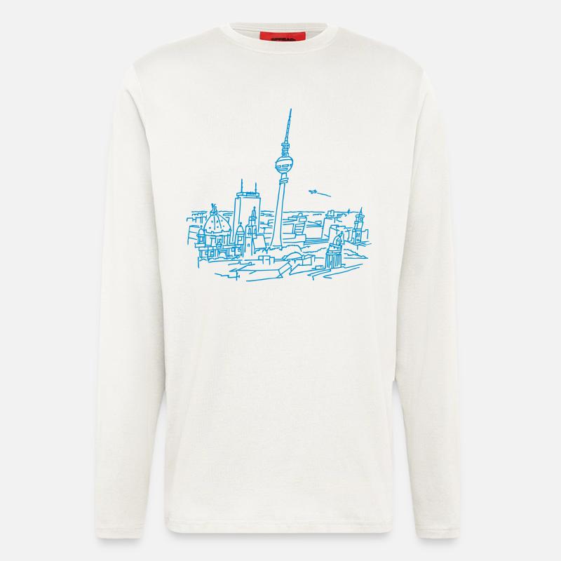 Berlin Panorama - Langarmshirt - made by SPREAD  - OFF WHITE