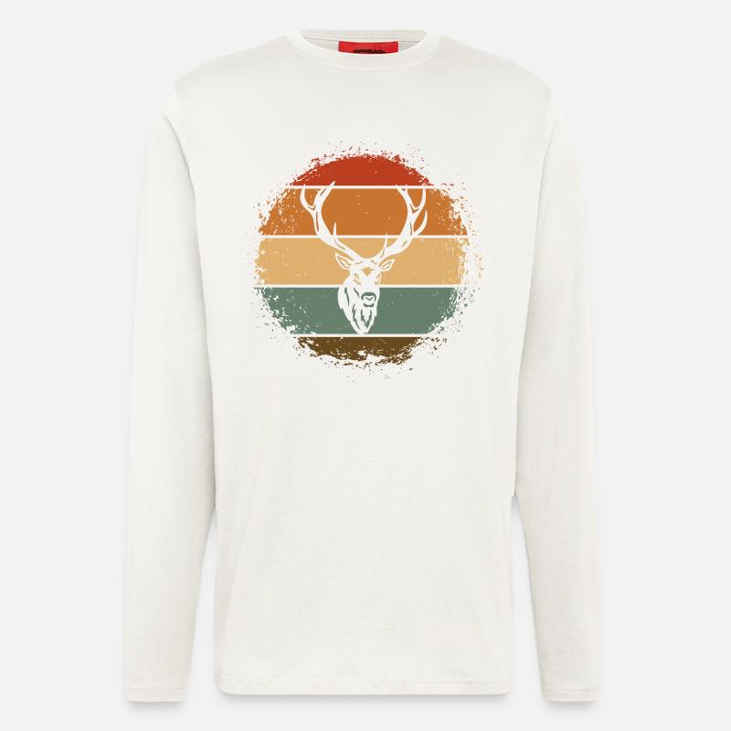 Hirsch - Langarmshirt - made by SPREAD  - OFF WHITE