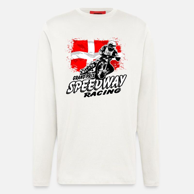 Speedway - Denmark Flag - Langarmshirt - made by SPREAD  - OFF WHITE