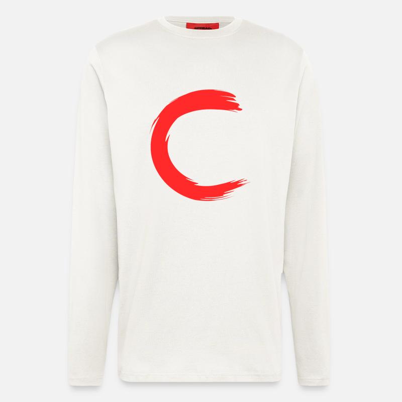 Buchstabe C Anfangsbuchstabe Name - Langarmshirt - made by SPREAD  - OFF WHITE