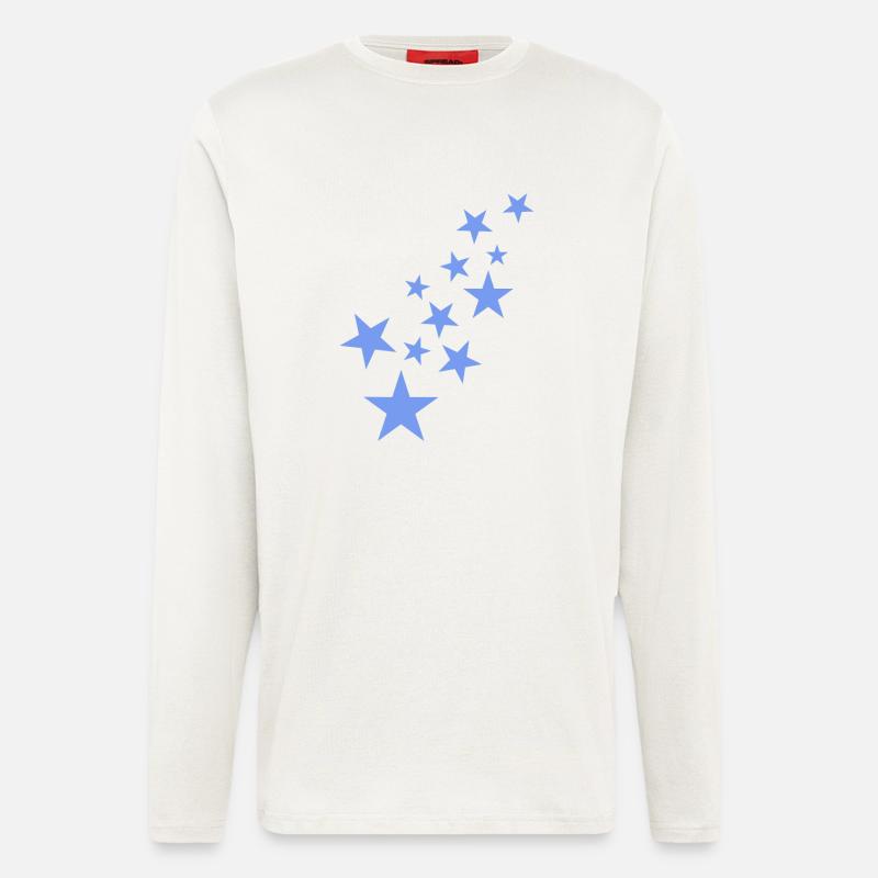 Star asterisk pattern blue - Longsleeve - made by SPREAD  - OFF WHITE