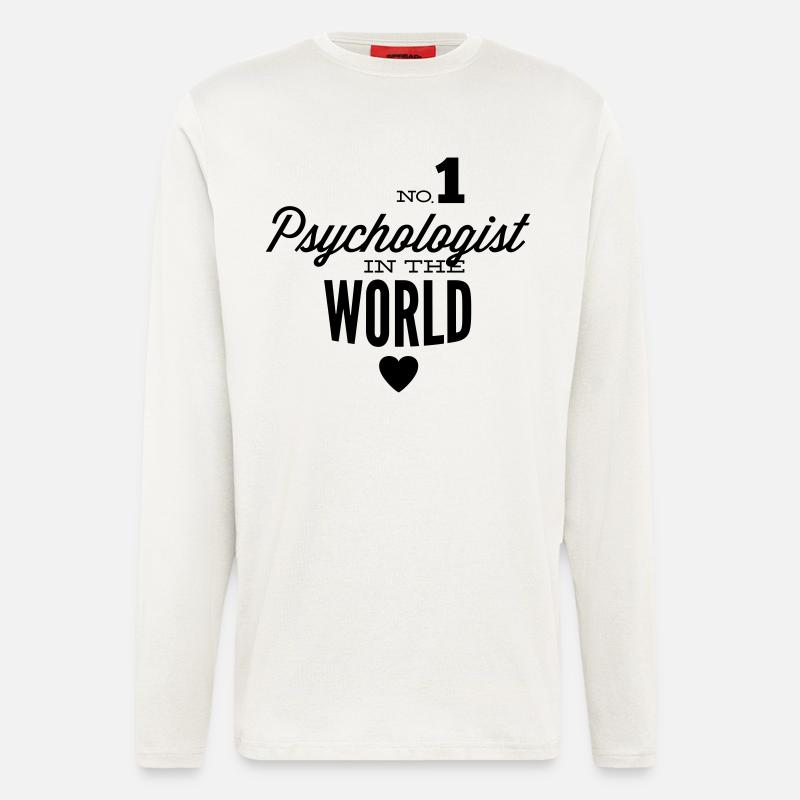 Bester Psychologe der Welt - Langarmshirt - made by SPREAD  - OFF WHITE