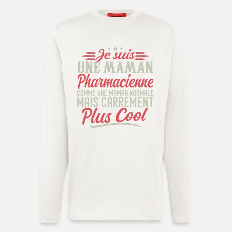 Ich bin Apotheker-Mama, ausgesprochen cool - Langarmshirt - made by SPREAD  - OFF WHITE