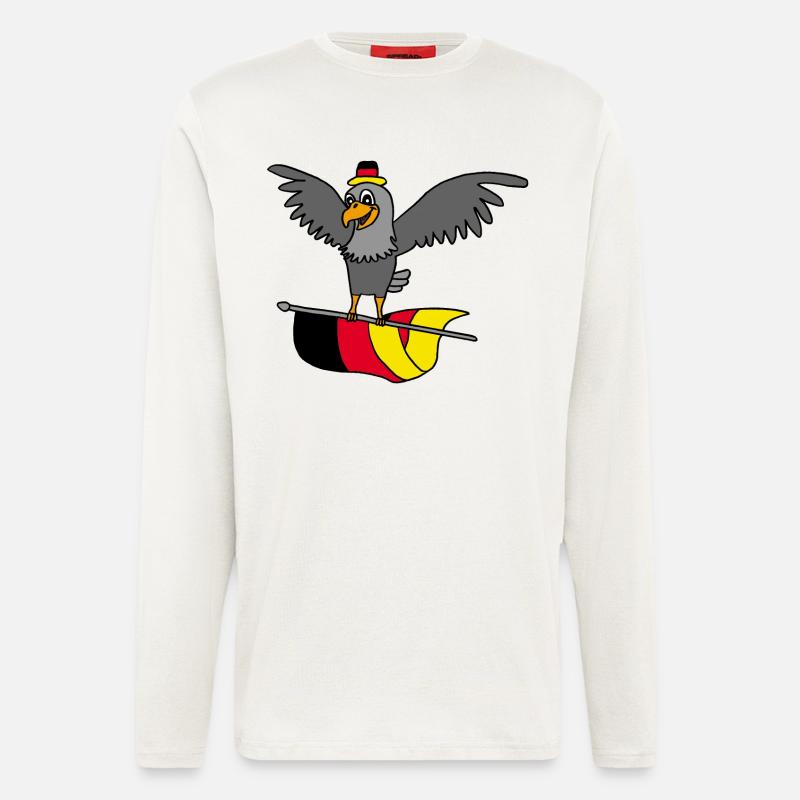 Deutschland Adler - Langarmshirt - made by SPREAD  - OFF WHITE
