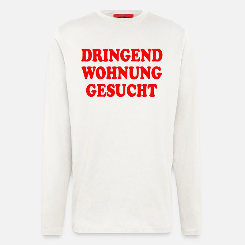 Dringend wohnung gesucht - Langarmshirt - made by SPREAD  - OFF WHITE