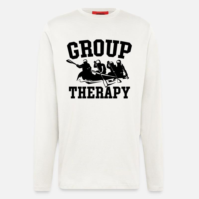 Gruppentherapie Rafting Abenteuer - Langarmshirt - made by SPREAD  - OFF WHITE