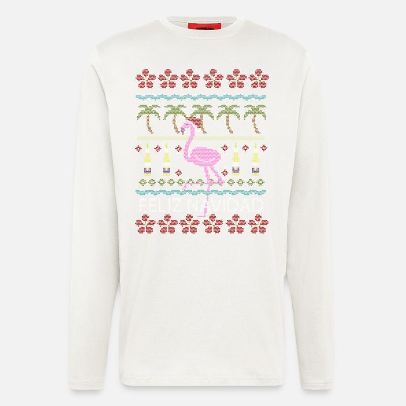 Flamingo - Longsleeve - made by SPREAD  - OFF WHITE