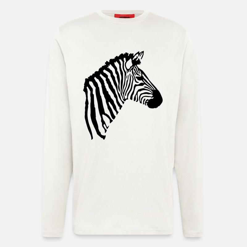 Zebra Kopf - Langarmshirt - made by SPREAD  - OFF WHITE