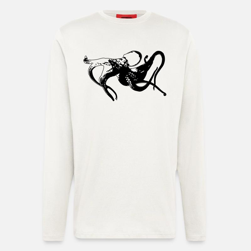 Oktopus - Kraken - Langarmshirt - made by SPREAD  - OFF WHITE