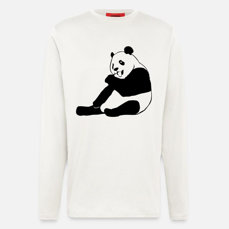 Panda Bear - Longsleeve - made by SPREAD  - OFF WHITE