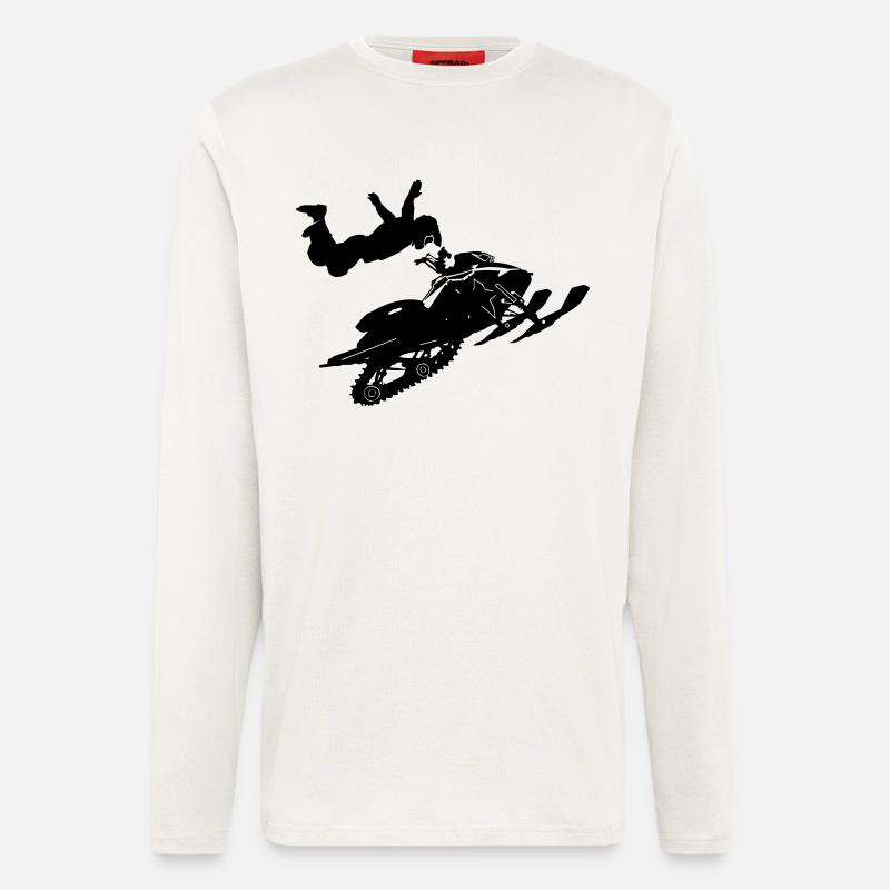 Snowmobil, Snowboarder, Snowboarden - Langarmshirt - made by SPREAD  - OFF WHITE