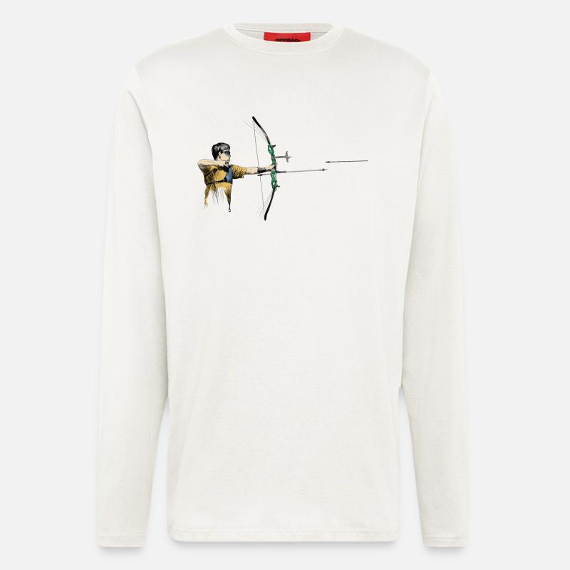 Bogenschütze - Langarmshirt - made by SPREAD  - OFF WHITE