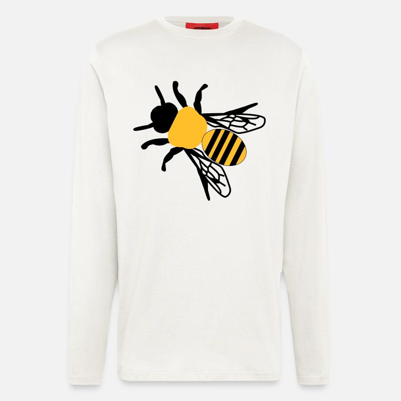 Biene klein - Langarmshirt - made by SPREAD  - OFF WHITE