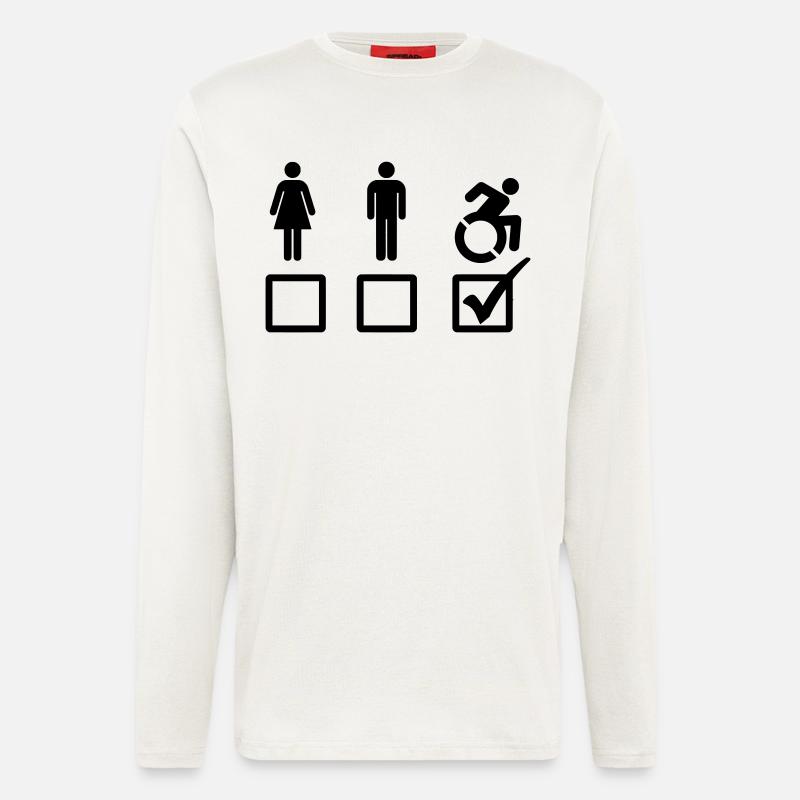 Rollstuhlfahrer ist geeignet # - Langarmshirt - made by SPREAD  - OFF WHITE