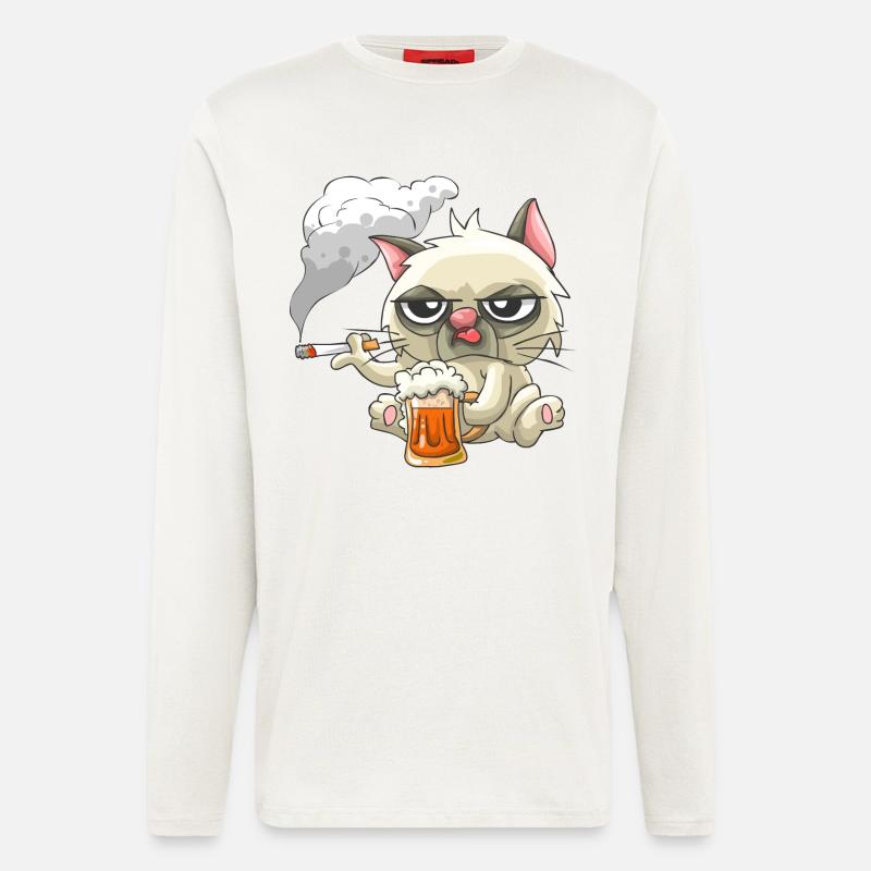 Bad Cat - Langarmshirt - made by SPREAD  - OFF WHITE