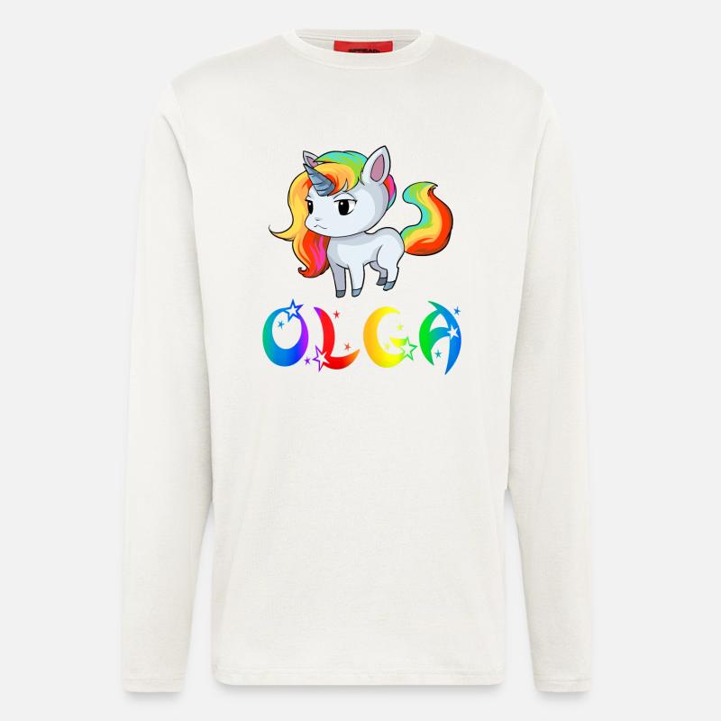 Einhorn Olga - Langarmshirt - made by SPREAD - OFF WHITE