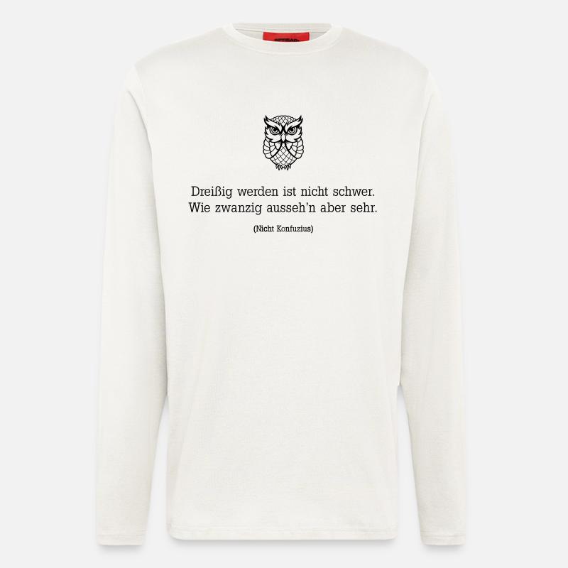 Trente ans, ce n’est pas difficile - Manches longues bio décontracté fabriqué en UE - OFF WHITE