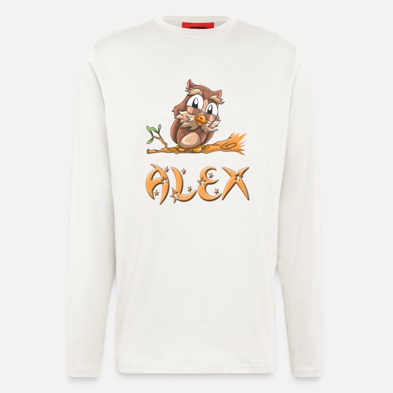 Eule Alex - Langarmshirt - made by SPREAD  - OFF WHITE