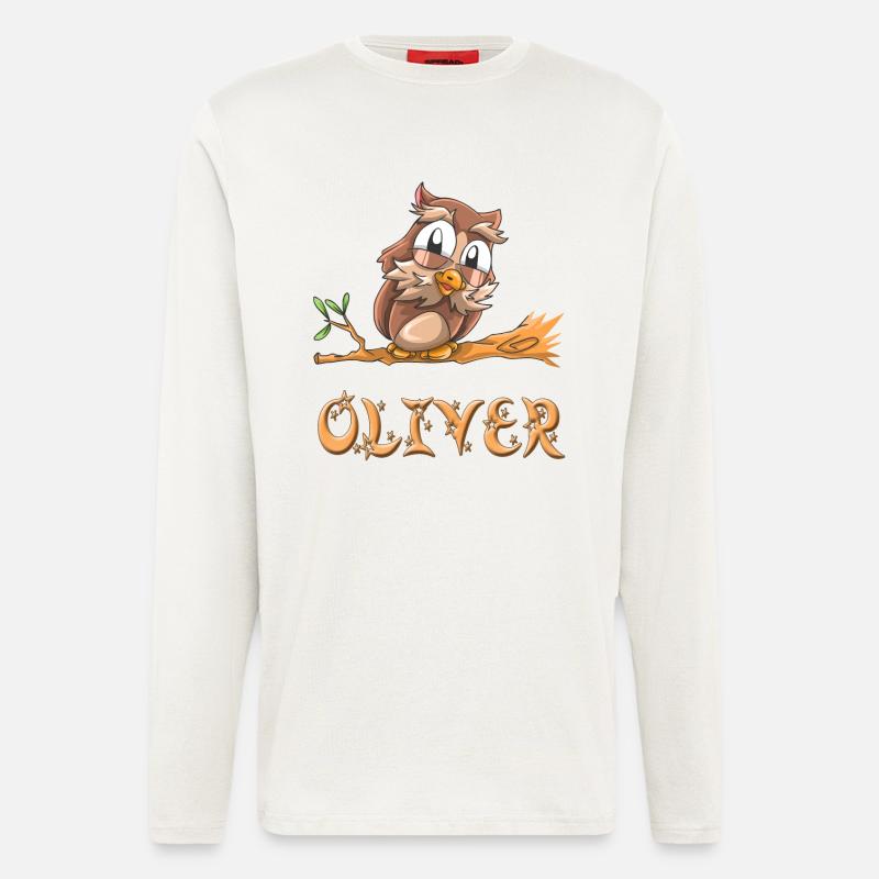 Eule Oliver - Langarmshirt - made by SPREAD  - OFF WHITE
