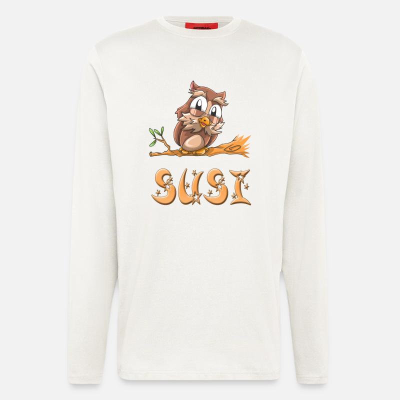 Eule Susi - Langarmshirt - made by SPREAD  - OFF WHITE