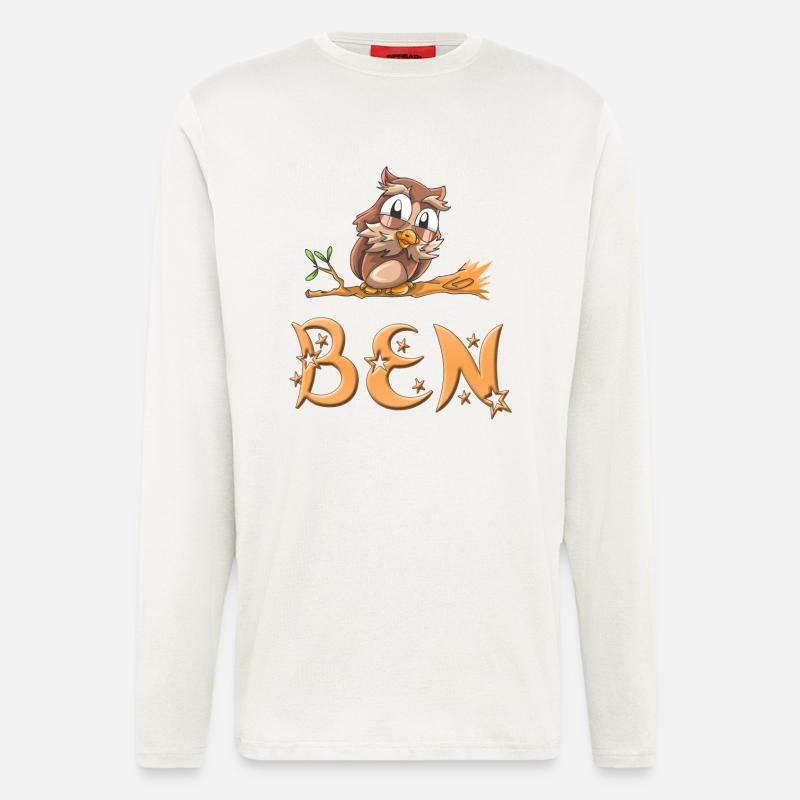 Eule Ben - Langarmshirt - made by SPREAD  - OFF WHITE