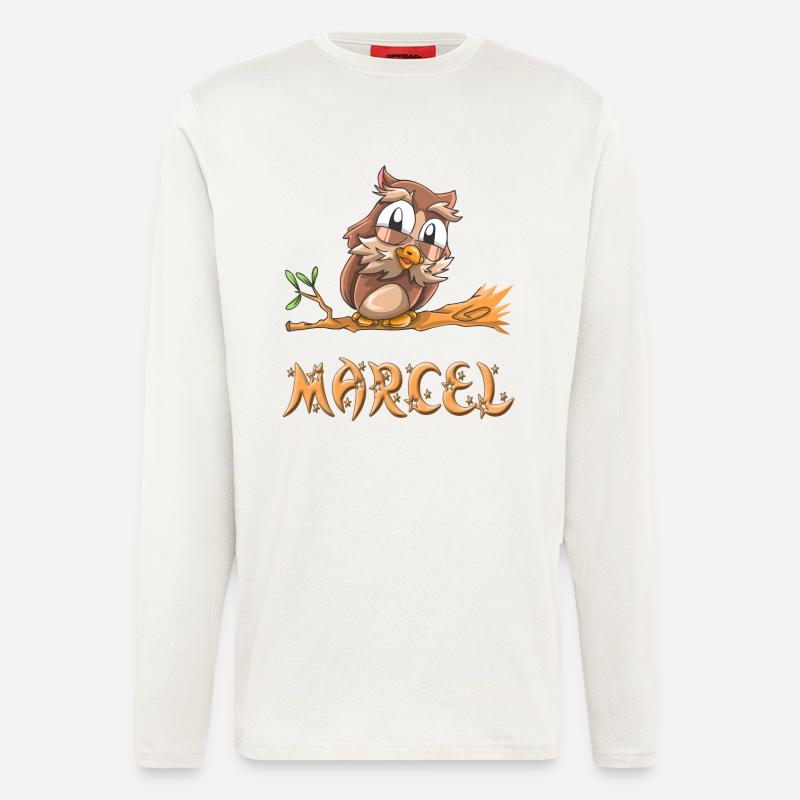 Eule Marcel - Langarmshirt - made by SPREAD  - OFF WHITE