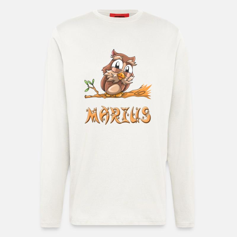 Eule Marius - Langarmshirt - made by SPREAD  - OFF WHITE