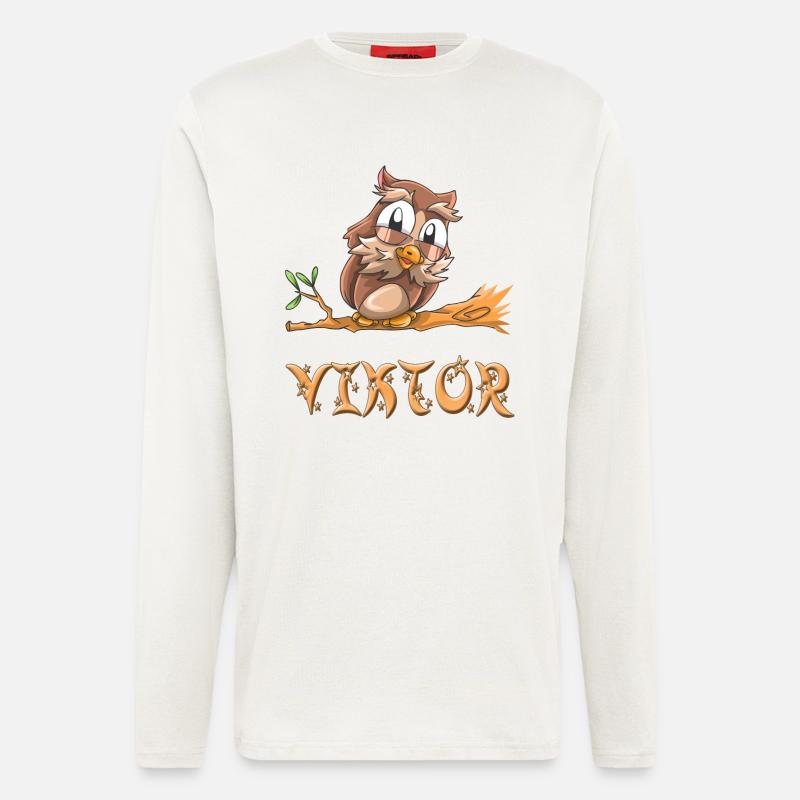 Eule Viktor - Langarmshirt - made by SPREAD  - OFF WHITE