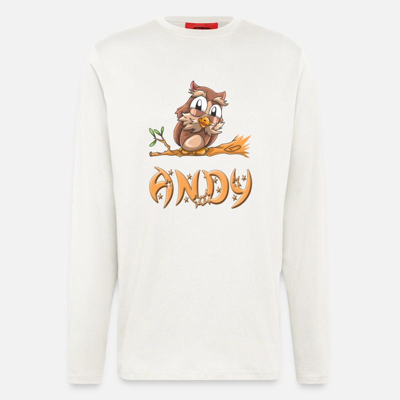 Eule Andy - Langarmshirt - made by SPREAD  - OFF WHITE