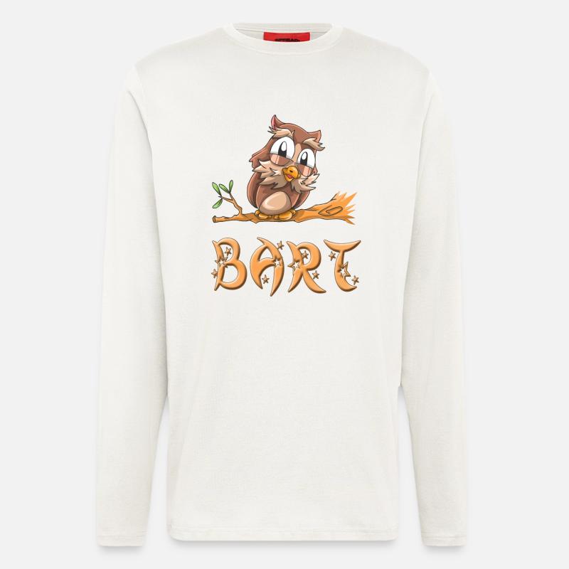 Eule Bart - Langarmshirt - made by SPREAD  - OFF WHITE