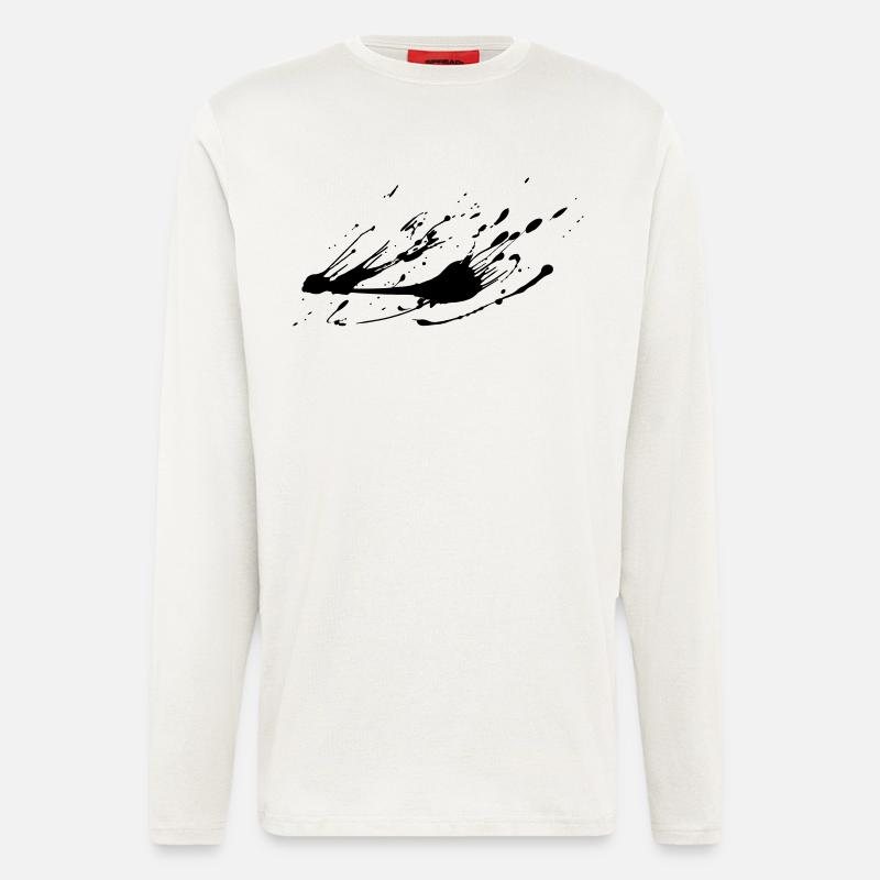 Paint splash image # - Longsleeve - made by SPREAD  - OFF WHITE