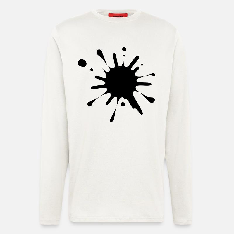 Paint Splash Image* - Longsleeve - made by SPREAD  - OFF WHITE