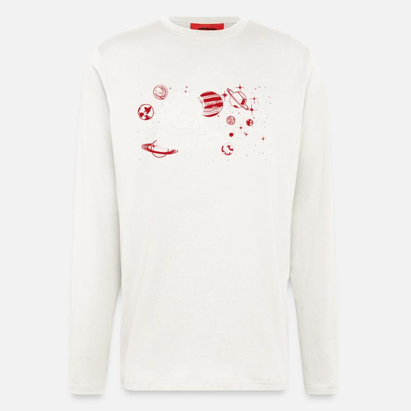 Mute cry in space, white - Longsleeve - made by SPREAD  - OFF WHITE