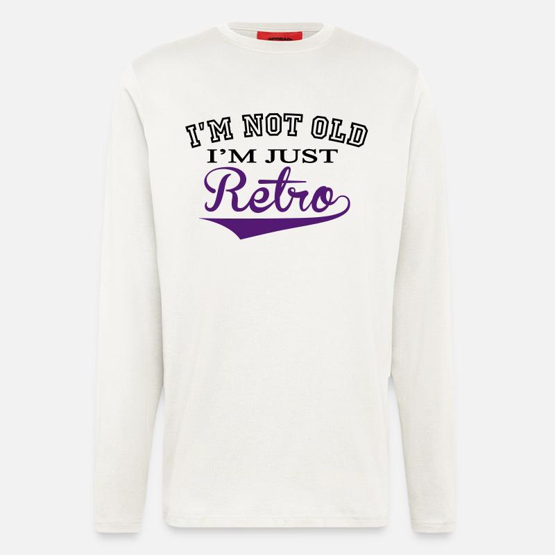 Not Old .... Retro - 2 Colour - Longsleeve - made by SPREAD  - OFF WHITE