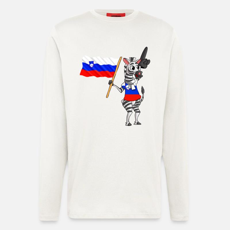Slowene Zebra - Langarmshirt - made by SPREAD  - OFF WHITE