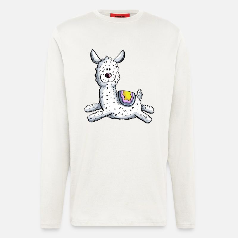 Fluffiges Wolliges Lama - Langarmshirt - made by SPREAD - OFF WHITE