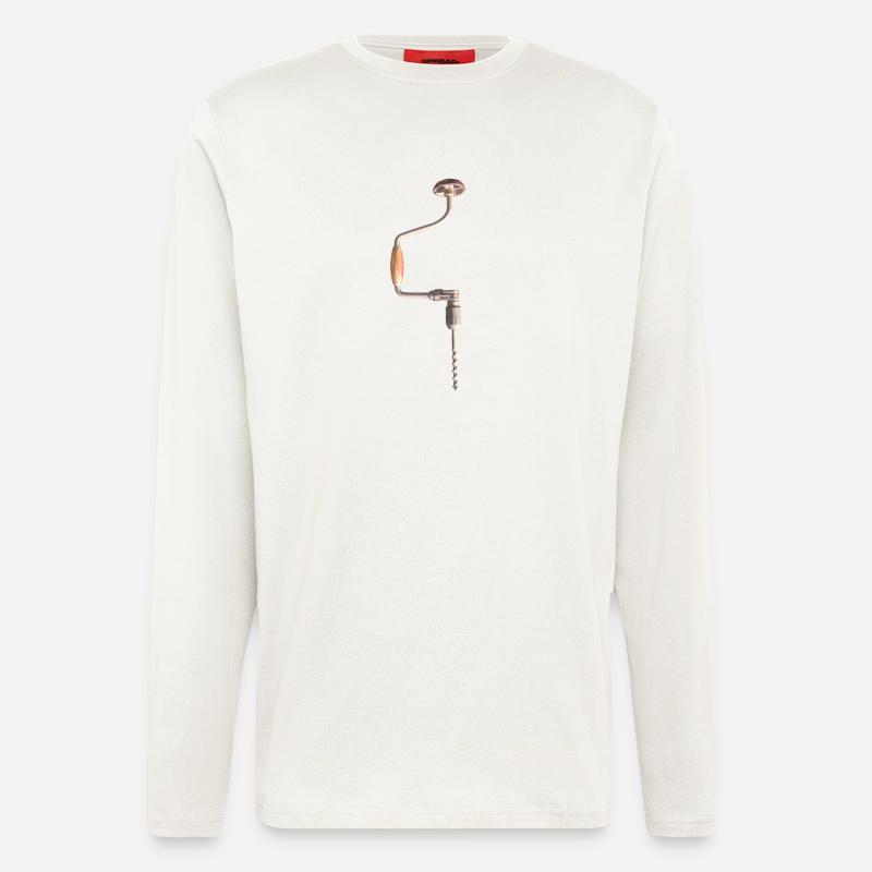 Handbohrer - Langarmshirt - made by SPREAD  - OFF WHITE